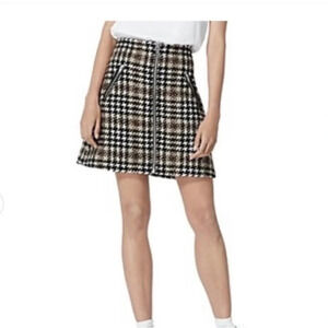 The Kooples plaid wool blend mini skirt